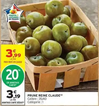 Prune reine claude