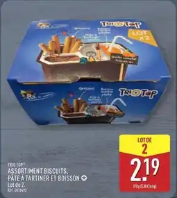 ALDI Triotop - assortiment biscuits, pate a tartiner et boisson offre