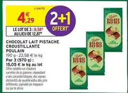 Intermarché Contact Poulain - chocolat lait pistache croustillante offre