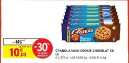 Intermarché Contact Lu - granola maxi cookie chocolat x6 offre
