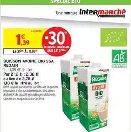 Intermarché Contact Signal - boisson avoine bio ssa offre