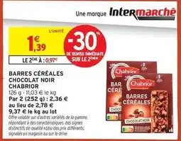 Intermarché Contact Chabrior - barres céréales chocolat noir offre