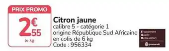 Promo - citron jaune