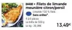 Thiriet Filets de limande meunière citron/persil offre