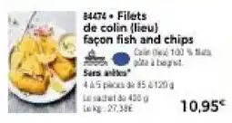 Thiriet Sara mélba* Filets de colin (lieu) façon fish and chips offre