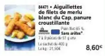 Aiguillettes de filets de merlu blanc du Cap
