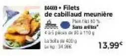 Thiriet Filets de cabillaud meunière offre