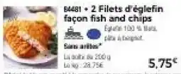 Thiriet B4481 2 Filets d'égletin façon fish and chips offre
