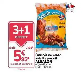 Alsalor - émincés de kebab volaille précuit