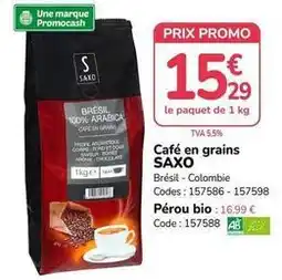 Promocash Promo - café en grains offre