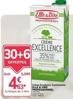 Promocash Elle & vire - crème excellence gastronomie offre