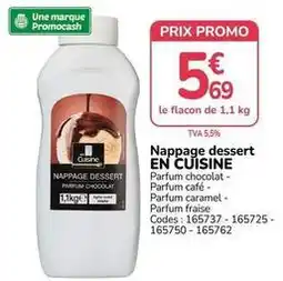 Promocash Promo - nappage dessert en cuisine offre