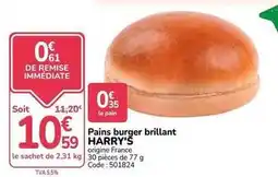 Promocash Harry's - pains burger brillant offre