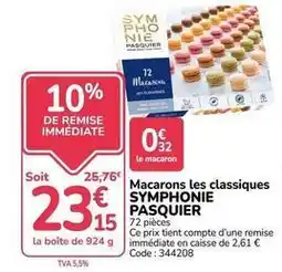 Promocash Pasquier - macarons les classiques offre