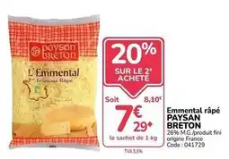 Promocash Fini - emmental rapé offre