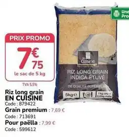 Promocash Promo - riz long grain en cuisine offre