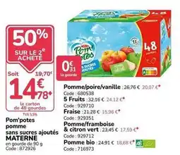 Promocash Materne - pomme/poire/vanille offre
