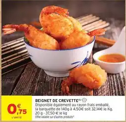 Intermarché Contact Beignet de crevette offre