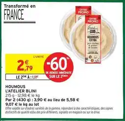 Intermarché Contact Blini - houmous l'atelier offre