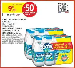 Intermarché Contact Lactel - lait uht demi-écrémé offre