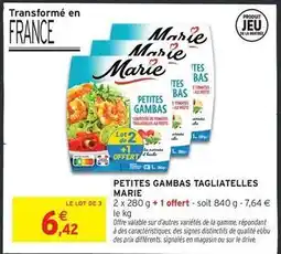 Intermarché Contact Marie - petites gambas tagliatelles offre