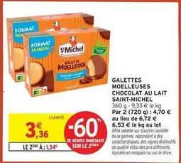 Intermarché Contact St michel - galettes moelleuses chocolat au lait offre