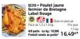 Thiriet Poulet jaune fermier de Bretagne offre