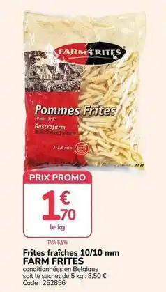 Promocash Potato - frites fraîches 10/10 mm offre