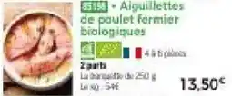 Thiriet Aiguillettes de poulet fermier biologiques offre