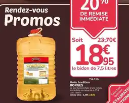 Promocash Borges - huile tradition offre