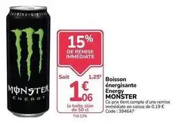 Promocash Monster - boisson énergétique offre