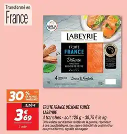Netto Labeyrie - truite france délicate fumée offre