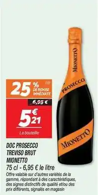 Netto Mionetto - doc prosecco treviso brut offre