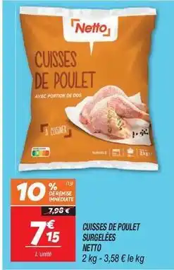 Netto Netto - cuisses de poulet surgelées offre
