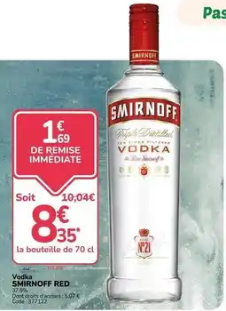 Promocash Smirnoff - vodka red offre