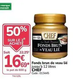 Promocash Chef - fonds brun de veau lié jusqu'à 12 litres offre