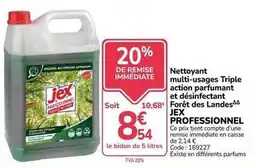 Promocash Jex professionnel - nettoyant multi-usages triple action parfumant et désinfectant offre