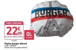 Promocash Promo - papier burger decoré offre