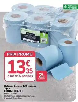 Promocash Promo - bobines bleues 450 feuilles 2 plis offre