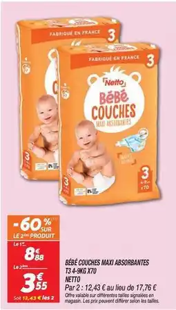 Netto Nestlé - rebé couches maxi absorbantes offre