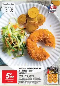 Netto Maître coq - donuts de poulet aux pépites de fromage fondu offre