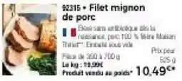 Thiriet Thérin Filet mignon de porc offre