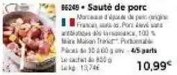 Thiriet Maison Trérier Sauté de porc offre