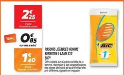Netto Bic - rasoirs jetables homme sensitive 1 lame x12 offre
