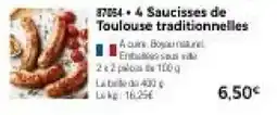 Thiriet Saucisses de Toulouse traditionnelles offre