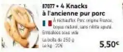 Thiriet 4 Knacks à l'ancienne pur porc offre