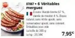 Thiriet Véritables merguez offre