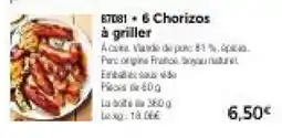 Thiriet 6 Chorizos à griller offre
