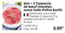 Thiriet Carpaccio de bœuf charolais offre