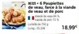 Thiriet Paupiettes de veau offre
